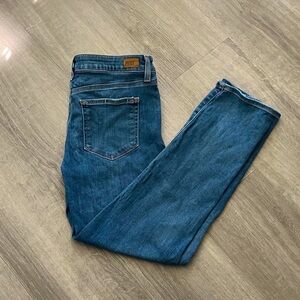 PAIGE Women's Straight Leg Blue Jeans